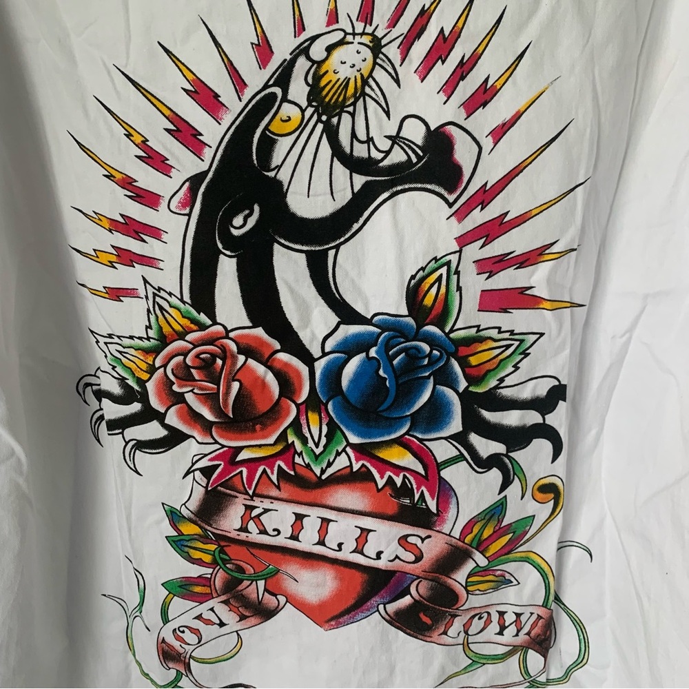 Ed Hardy (NWT) XL by Christian Audigier White, collared, long-sleeve, button-up - Picture 10 of 10